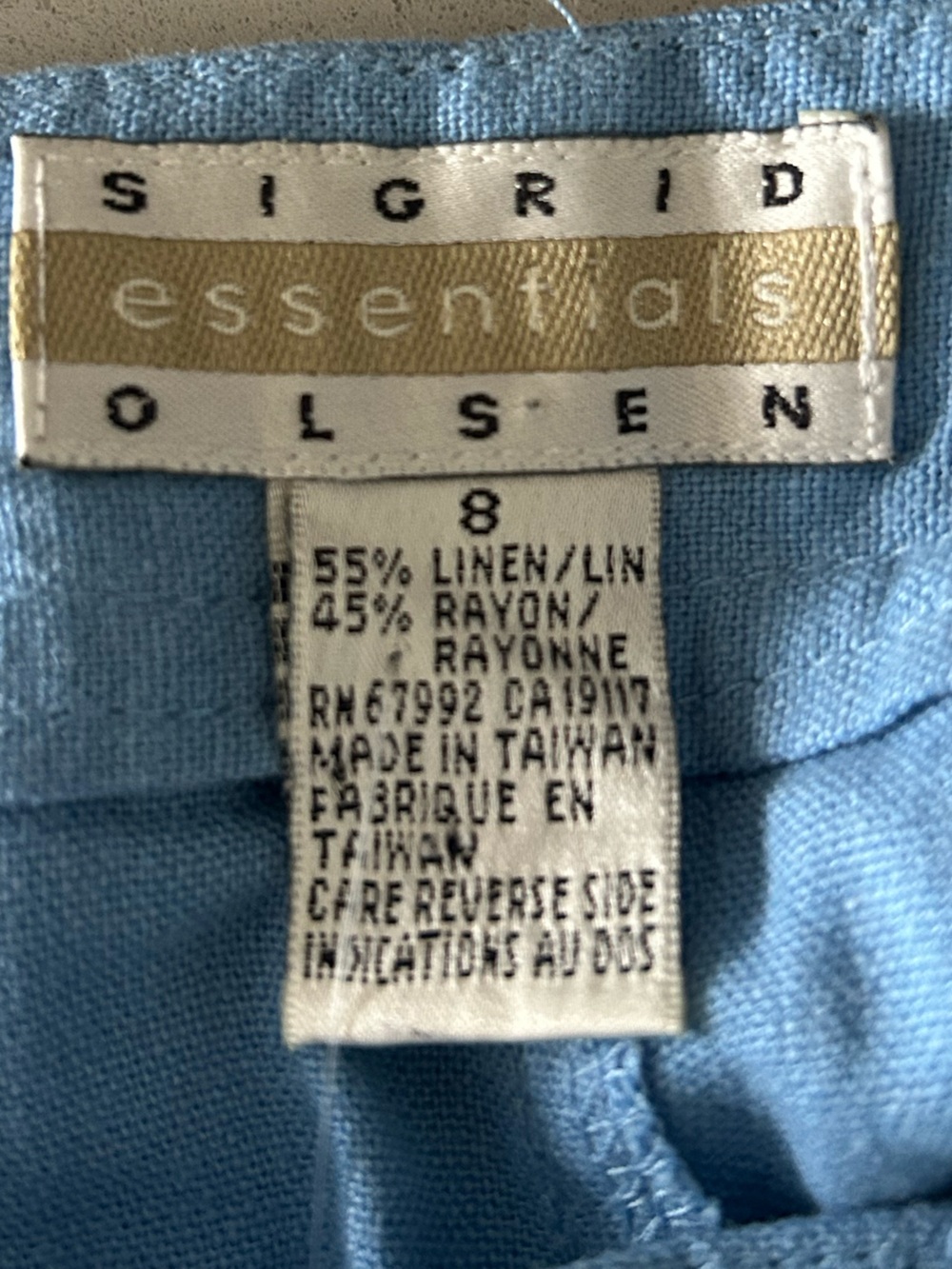 Blue linen vintage soft shorts sz 8 - Picture 14 of 14